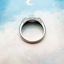 Balder Fell 925 Sterling Silver Signet Ring With Natural Onyx Stone