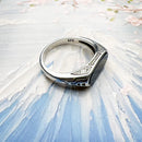 Balder Fell 925 Sterling Silver Signet Ring With Natural Onyx Stone
