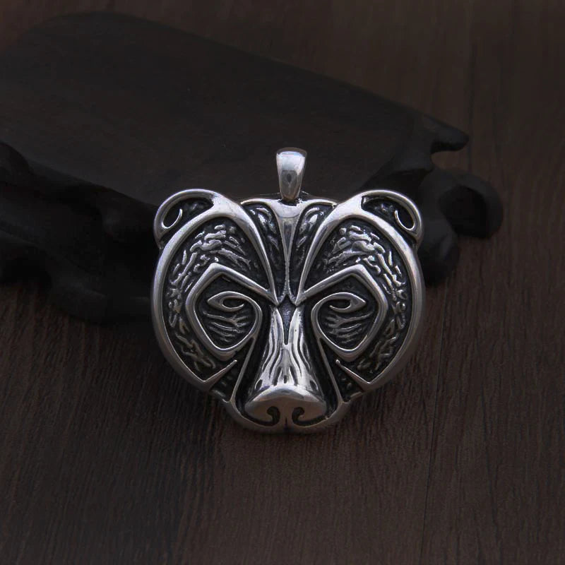 Berserker Bear 925 Sterling Silver Necklace