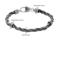 Binding of Fenrir Gleipnir Braided 925 Silver Bracelet