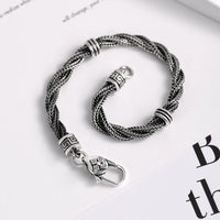 Binding of Fenrir Gleipnir Braided 925 Silver Bracelet