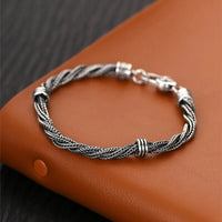 Binding of Fenrir Gleipnir Braided 925 Silver Bracelet