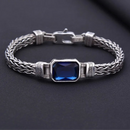 Blue Eye of Odin 925 Sterling Silver Bracelet