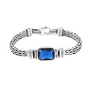 Blue Eye of Odin 925 Sterling Silver Bracelet