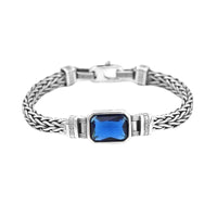 Blue Eye of Odin 925 Sterling Silver Bracelet