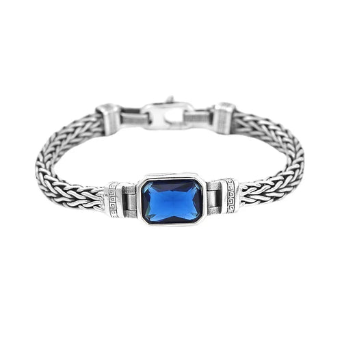 Blue Eye of Odin 925 Sterling Silver Bracelet