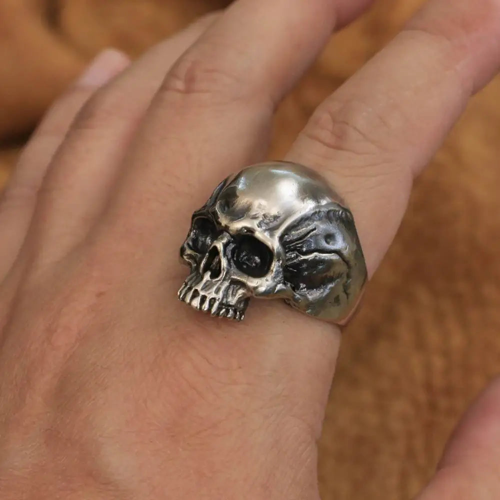 Bound to Hel Cupronickel Skull Ring