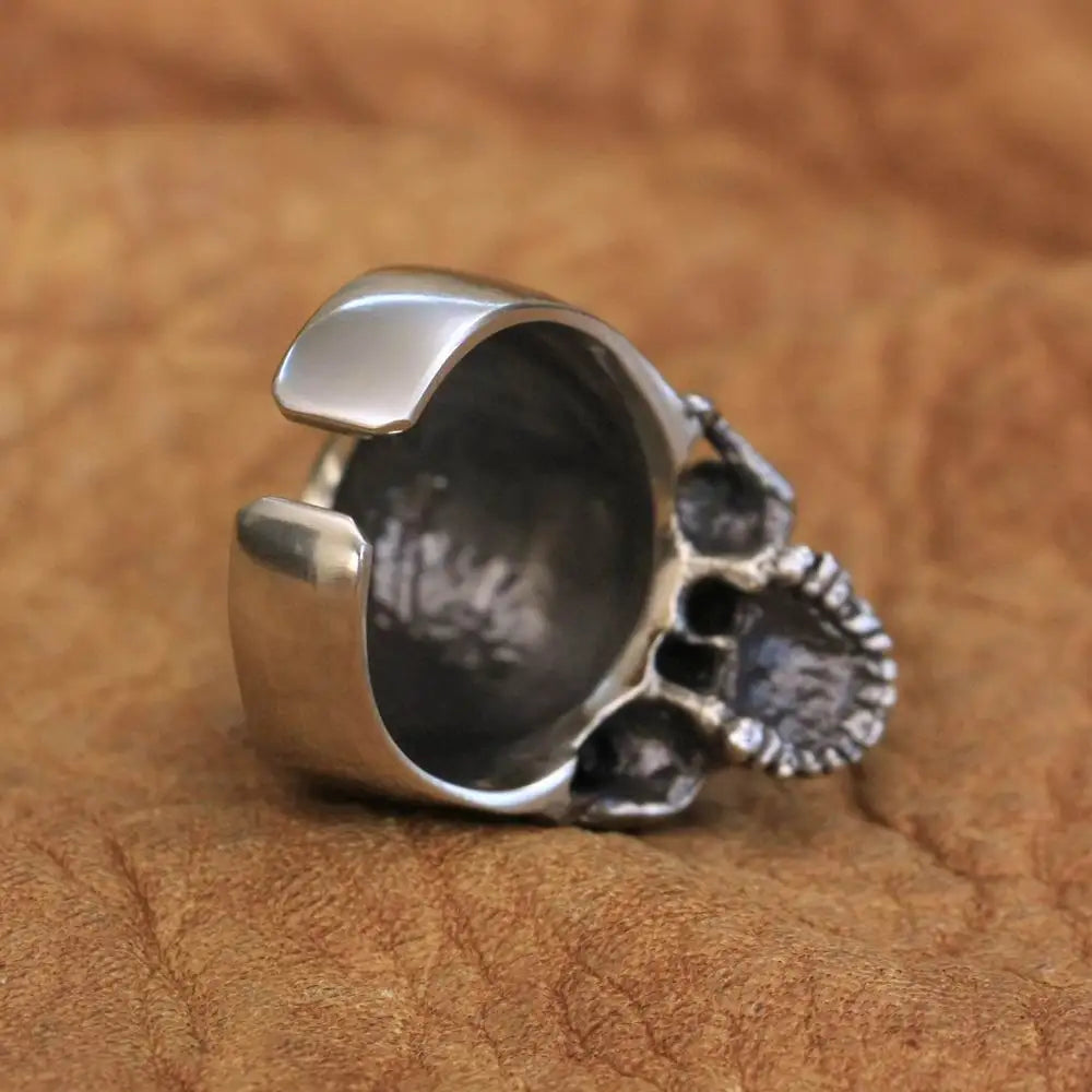 Bound to Hel Cupronickel Skull Ring