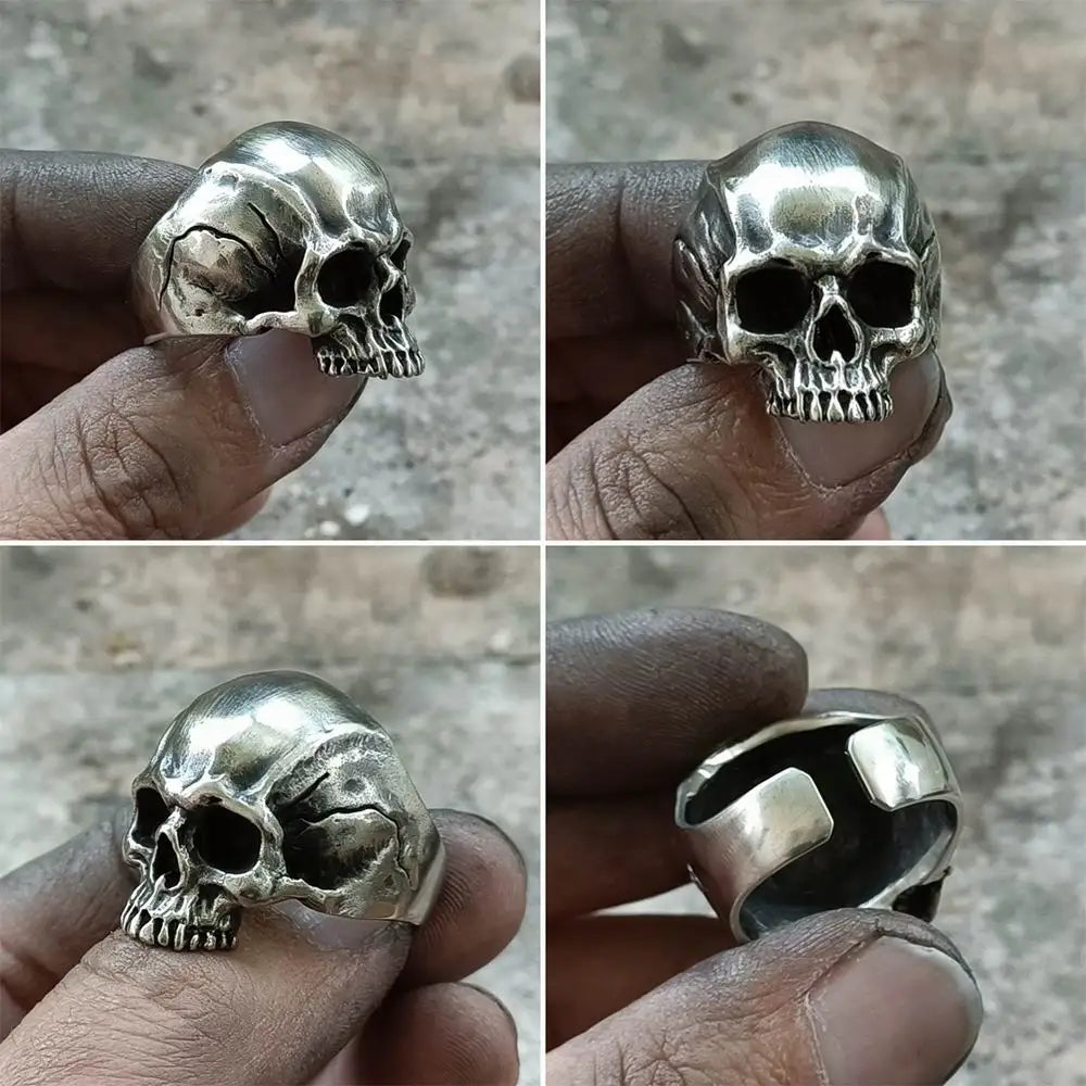 Bound to Hel Cupronickel Skull Ring