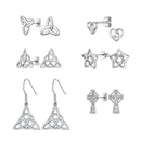 Celtic Knot Triquetra 925 Sterling Silver Earrings