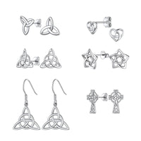 Celtic Knot Triquetra 925 Sterling Silver Earrings