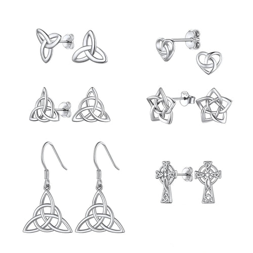 Celtic Knot Triquetra 925 Sterling Silver Earrings
