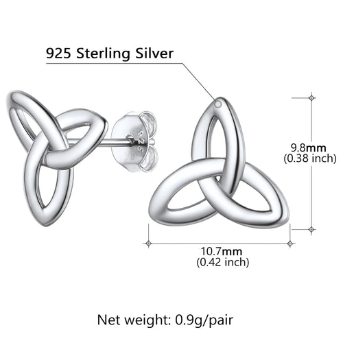 Celtic Knot Triquetra 925 Sterling Silver Earrings