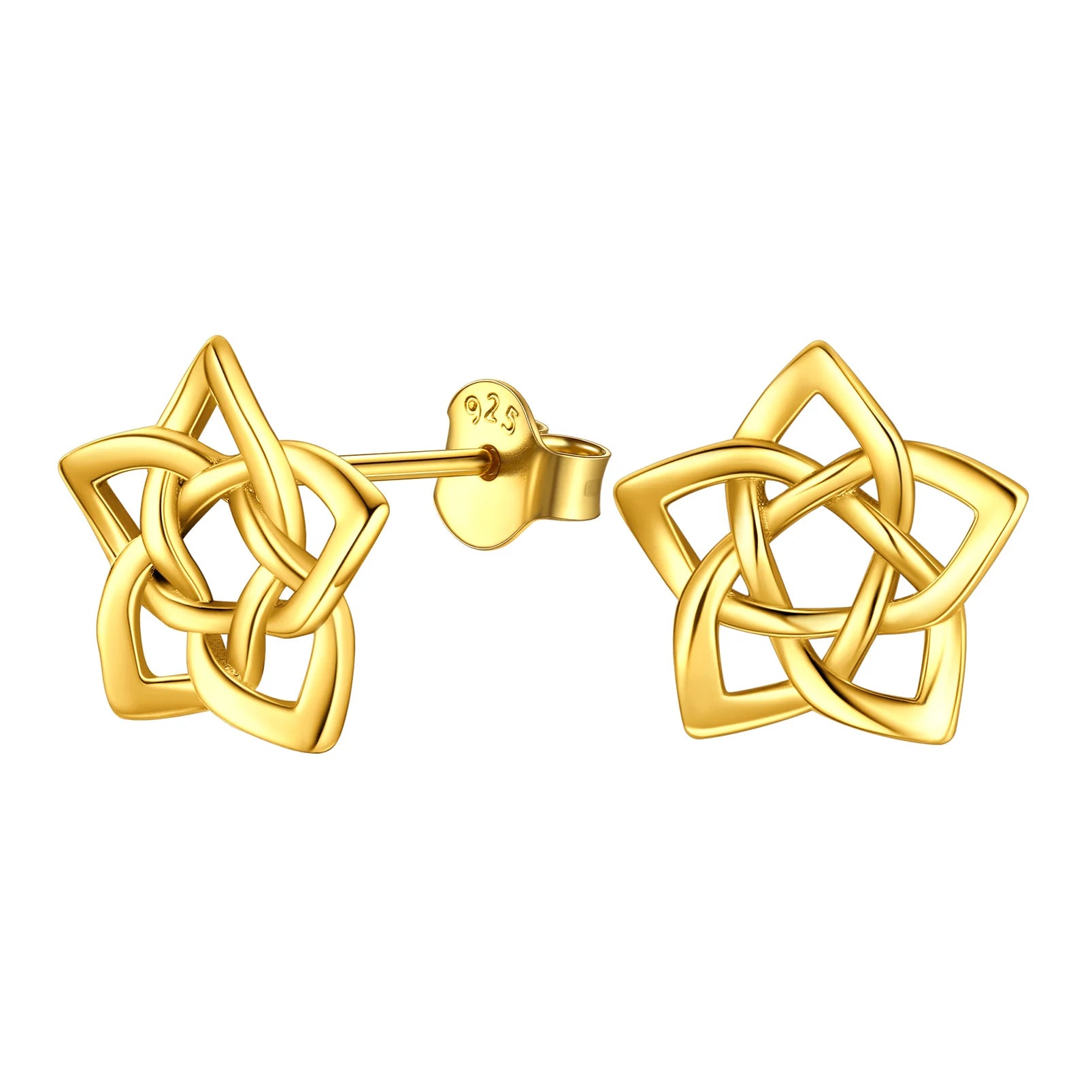 Celtic Knot Triquetra 925 Sterling Silver Earrings