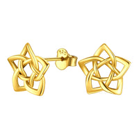 Celtic Knot Triquetra 925 Sterling Silver Earrings