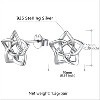 Celtic Knot Triquetra 925 Sterling Silver Earrings