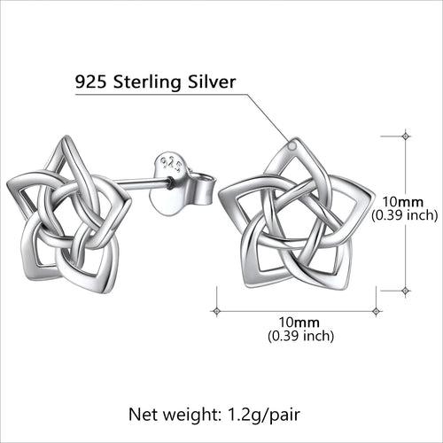 Celtic Knot Triquetra 925 Sterling Silver Earrings
