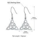 Celtic Knot Triquetra 925 Sterling Silver Earrings