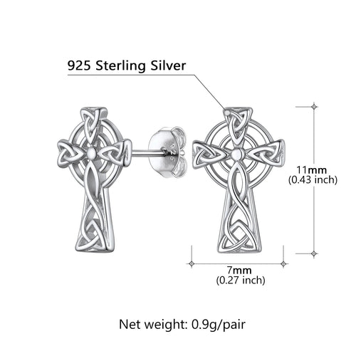 Celtic Knot Triquetra 925 Sterling Silver Earrings