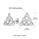 Celtic Knot Triquetra 925 Sterling Silver Earrings