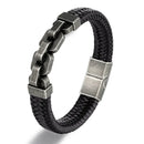 Chains of Duty Genuine Leather and Steel Bracelet