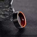 Chosen for Valhalla Tungsten Carbide and Sandalwood Black Ring