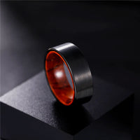 Chosen for Valhalla Tungsten Carbide and Sandalwood Black Ring