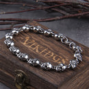 Domains of Hel Skull Bracelet in Steel