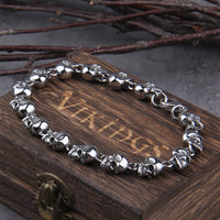 Domains of Hel Skull Bracelet in Steel