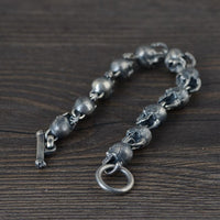 Domains of Hel Skull Bracelet in 925 Sterling Silver