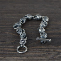 Domains of Hel Skull Bracelet in 925 Sterling Silver