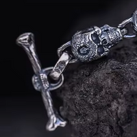 Domains of Hel Skull Bracelet in 925 Sterling Silver