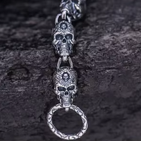 Domains of Hel Skull Bracelet in 925 Sterling Silver