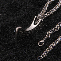 Dragon Axe 925 Sterling Silver Necklace