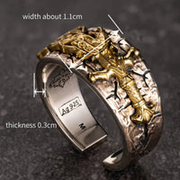 Dragonslayer  925 Sterling Silver Adjustable Ring