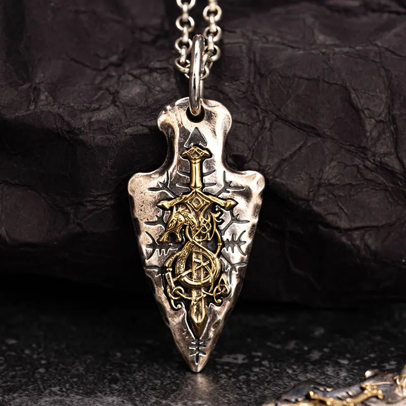 Dragonslayer Arrow Sterling Silver Pendant