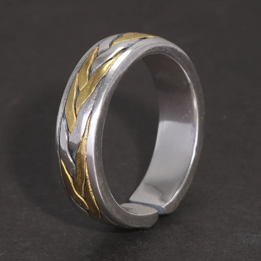 Draupnir 925 Sterling Silver Adjustable Ring