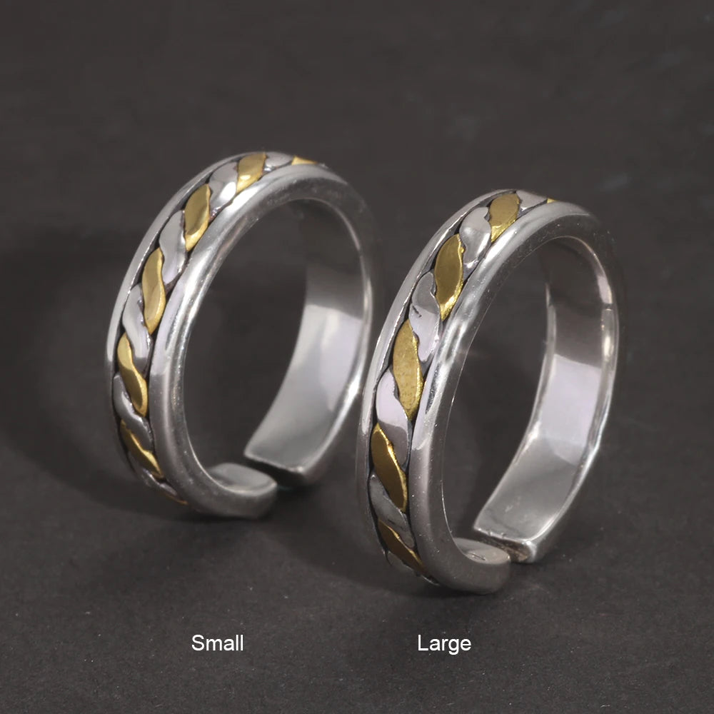 Draupnir 925 Sterling Silver Adjustable Ring