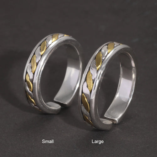 Draupnir 925 Sterling Silver Adjustable Ring