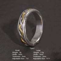 Draupnir 925 Sterling Silver Adjustable Ring