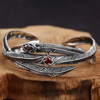 Feathers of Freyja’s Falcon 925 Sterling Silver Bracelet