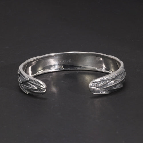 Feathers of Freyja’s Falcon 990 Silver Bracelet