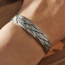 Feathers of Freyja’s Falcon 990 Silver Bracelet
