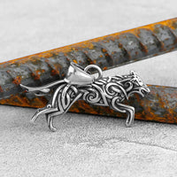 Fenrir Wolf of Ragnarok 925 Silver Pendant