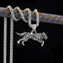 Fenrir Wolf of Ragnarok 925 Silver Pendant