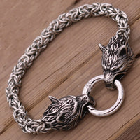 Fenrir Wolf Steel Chain  Bracelet