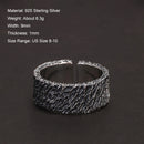 Fire and Ice of Ginnungagap Adjustable Ring in 925 Sterling Silver