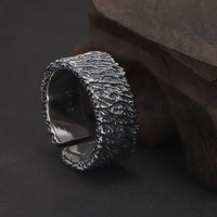 Fire and Ice of Ginnungagap Adjustable Ring in 925 Sterling Silver