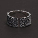 Fire and Ice of Ginnungagap Adjustable Ring in 925 Sterling Silver