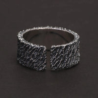 Fire and Ice of Ginnungagap Adjustable Ring in 925 Sterling Silver
